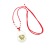 Scenic Spot Ornament Men and Women Imitation Stall Hot Sale Pendant White Jade Crystal Beauty Golden Red Rope Necklace Activity Gift