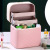 Internet Celebrity Ins Advanced Sense Cosmetic Bag Hand-Held Multi-Functional Multi-Layer Simple Portable Cosmetic Case Oblique Grid Portable Cosmetics Storage Box With Mirror