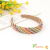 Fashionable Pastoral Woven Headband Women's Colorful Striped Straw Sponge Non-Slip Headband Hair Accessories Internet Celebrity All-Match Headdress