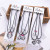 Korean Style Leather Rope Couple Necklace Alloy Pendant 2 Pack Necklace Student Jewelry Small Gift 2 Yuan Store Supply