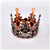 Baroque Children's Birthday Crown Cake Decoration Black Mini Crown Flower Baking Decoration Small round Crown Spot
