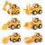 Children Press Engineering Vehicle Simulation Mini Inertia Warrior Soil Pushing Excavator Car Stall Toy Wholesale
