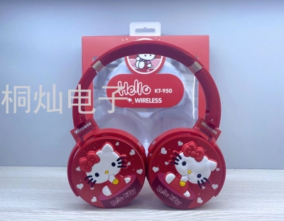 New KT-950 Fashion Headwear Card Casual Sports Bluetooth Headset with Call Hello Kitty Unicorn Headset