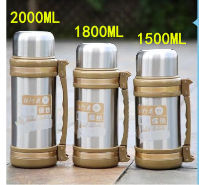 Factory Supply New Yellow Handle Travel Cup Pot 7 Generation New Stainless Steel Vacuum Travel Pot Outdoor Bottle Cup