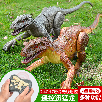 Amazon Children's 2.4G Wireless Remote Control Raptor Electric Sound and Light Artificial Mechanical Dinasour Model Toy