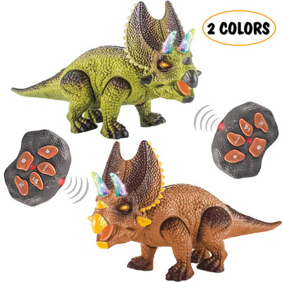 Amazon 2021new Remote Control Dinosaur Toy Electric Triceratops Lighting Concert Walking Called Dinosaur Wholesale