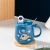 Hot Cartoon Ceramic Cup Space Creative Mug with Cover with Spoon Coffee Cup Office Water Cup