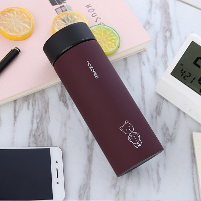 Factory Direct Sales Stainless Steel Vacuum Mug Fashion Cartoon Straight Glass Outdoor Travel Bag