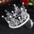 Bridal Ornament Birthday Cake Decoration Plastic Light Crown Pearl round Princess Rhinestone Crown Wedding Headdress