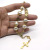 Hot Sale Jesus Cross Beaded Bracelet Gold Lace Artificial Glass Pearl Catholic Rose Sutra Rosary Bracelet