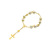 Hot Sale Jesus Cross Beaded Bracelet Gold Lace Artificial Glass Pearl Catholic Rose Sutra Rosary Bracelet