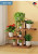 Flower Pot Shelf Indoor Living Room Solid Wood Multi-Layer Balcony Rack Floor Flower Shelf Green Radish Storage Rack