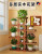 Flower Pot Shelf Indoor Living Room Solid Wood Multi-Layer Balcony Rack Floor Flower Shelf Green Radish Storage Rack