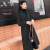 Cross-Border Spot Woolen Coat Women's Mid-Length Korean Style 2021 Autumn and Winter Haze Blue Double-Breasted Woolen Coat Women's Fashion