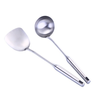 Factory Stainless Steel Wholesale Ladle Spoon Vacuum Integrated Handle Stainless Steel Kitchen Supplies Daily Necessities