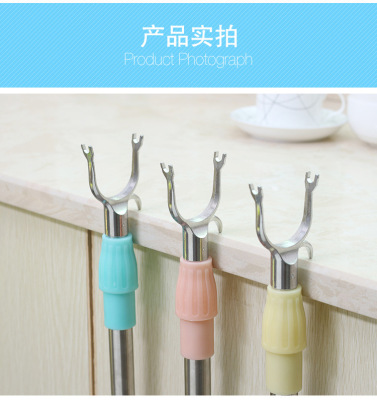 Clothes Fork Clothing Rod Clothes Rail Stainless Steel Clothes Fork Telescopic Clothes Rail Clothesline Pole Pick Rods Clothes Rod