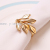 Wedding Christmas Wholesale Rose Gold Silver Leaf Napkin Ring and Holder