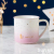 Hot Selling Gradient XINGX Pattern Ceramic Cup Cute Mug Gold-Painted Coffee Cup