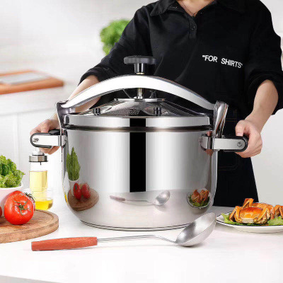 304 Stainless Steel Pressure Cooker 30-45cm Large Capacity 2.5 Thickened Base 13-34 L Pressure Cooker Commercial Big Pot