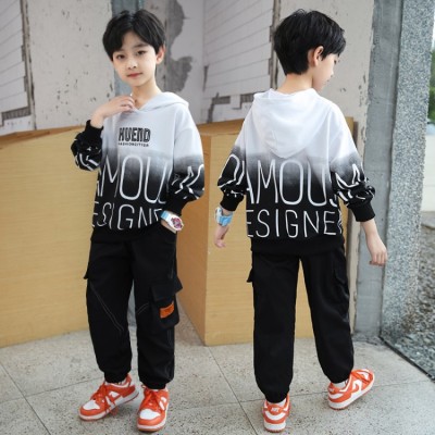Children's Clothing Boys' Autumn Long-Sleeve Suit 2021 New Trendy Medium and Large Children's Two-Piece Suit Boys Korean Sports
