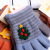 New Products in Stock Twill Autumn and Winter Gloves Alpaca Fleece/Fiber Christmas Tree Double Jacquard Striped Cute Warm Gloves