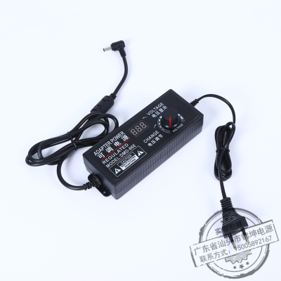 Adjustable Power Supply 3-12v10a with Display Motor Motor Water Pump LED Voltage Regulating Adjustable Speed Power Adapter 60W
