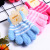 2021 New Products in Stock Twill Winter Finger Gloves Double Jacquard Striped Student Children Warm Gloves