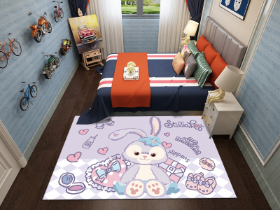 Fashion Brand Ins Carpet Bedroom Bedside Blanket Full-Bed Room Cute Pink Girly Heart Cartoon Children Princess Floor Mat