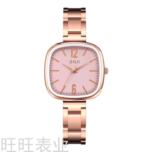 New Elegant Square Steel Belt Quartz Wrist Watch Small Fashion Women‘s Watch Factory Direct Sales One Piece Dropshipping