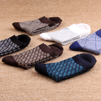 Winter Men's Cotton Jacquard Men's Socks Mid-Calf Socks