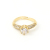 Japanese and Korean New Hollow Inlaid Zircon Ring Elegant Square Diamond Golden Texture Women's Ring Internet Celebrity Ins Ornament