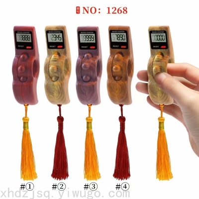 Counter! Laid-Back Beads Counter Muslim Buddhist Thumb Adjustable Pole LED Light Time Register