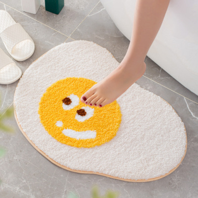 Cute Cartoon Bathroom Absorbent Floor Mat Non-Slip Latex Bottom High-Density Thick Fluffy Mat