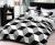 Four-Piece Bedding Set Black and White Geometry Diamond Three-Piece 3D Digital Factory Direct Sales