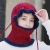 Hat Female Winter Middle-Aged and Elderly Woolen Cap Men's Cycling Fleece-Lined Thickened Knitted Hat One-Piece Warm Hat Fleece-Lined