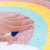 Rainbow Series Flocking Ground Mats Carpet Cartoon Plush Mats Household Bedroom Foot Mat Bathroom Absorbent Floor Mat