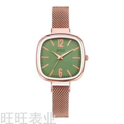 Elegant Suction Tape Quartz Wrist Watch Retro Square Women's Watch Spot Factory Direct Sales relojes