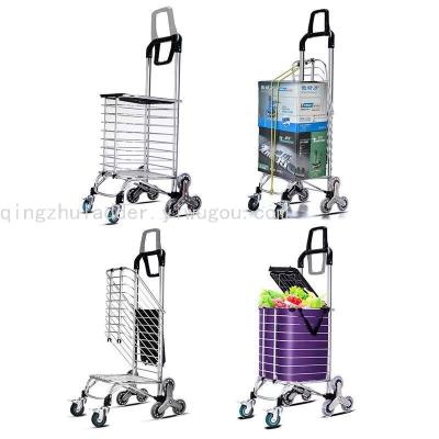 Cart, Brake Trolley with Seat, Basket Stroller, Shopping Cart, Trolley That Can Sit