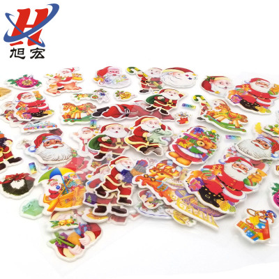 HM Three-Dimensional Christmas Bubble Sticker Mini Truck Children's Cartoon Stickers Painting Stickers Paste Baby Diary 