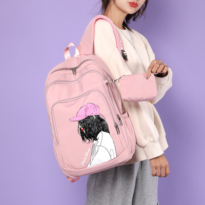 Schoolbag Primary School Student Schoolbag Cartoon Little Girl Backpack 2021 New Early High School Student Backpack Wholesale