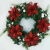 Christmas Artificial Wreath Christmas Decorations Double Clock Rattan Garland Ornaments Christmas Scene Setting Props