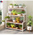 Flower Stand Iron Multi-Layer Storage Rack Living Room Jardiniere Indoor Balcony Step-by-Step Solid Wood Succulent Simple Flower Shop Rack