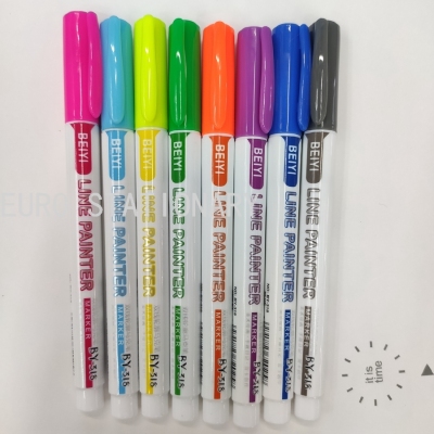 By-318 Beiyi Double Line Pen Double Line Outline Pen 8 Color Set Color Mark Fluorescent Outline Hook Line DIY