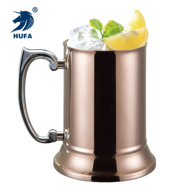Stainless Steel Double Wall Beer Glass Electroplated Coffee Cup Bar Cocktail Glass Factory Direct Sales European Flame Cup