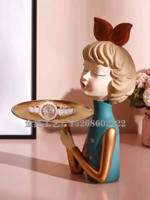 3D Girls,Statue,Creative Sculpture,Desk Decoration,Decorative Figurine Miniature,Storage Function,Modern Style,Home Tabl