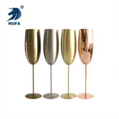 Factory Direct Sales Stainless Steel 250ml Champagne Glass Red Wine Glass Cigar Cup