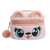 2021 New Cartoon Cosmetic Bag Girl Unicorn Embroidered Bag Big Eyes Plush Children Cute Storage Bag