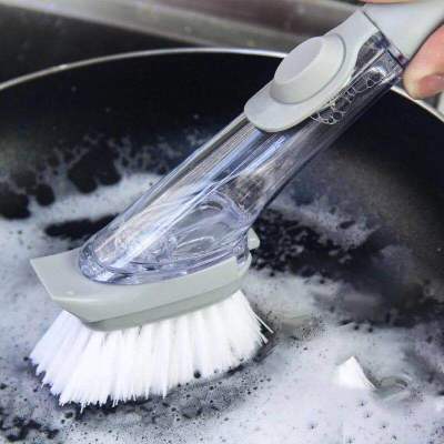 Fabulous Pot Cleaning Tool Kitchen Cleaning Brush Multi-Function Long-Handled Brush Dish-Washing Sponge Automatic Liquid Addition Pot Cleaner Dish Brush