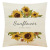 Amazon Cross-Border Simple Sunflower Series Home Cotton and Linen Cushion Case Car Cushion Sofa Cushion