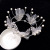 Pearl Mesh Crown Cake Decoration Golden Iron Leaf Crown Baking Ornaments Bridal Hair Accessories Spot
